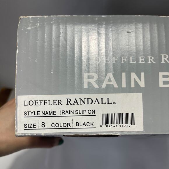 LOEFFLER RANDALL Rain Slip on Chelsea Boots in Black Size 8 - Picture 16 of 16